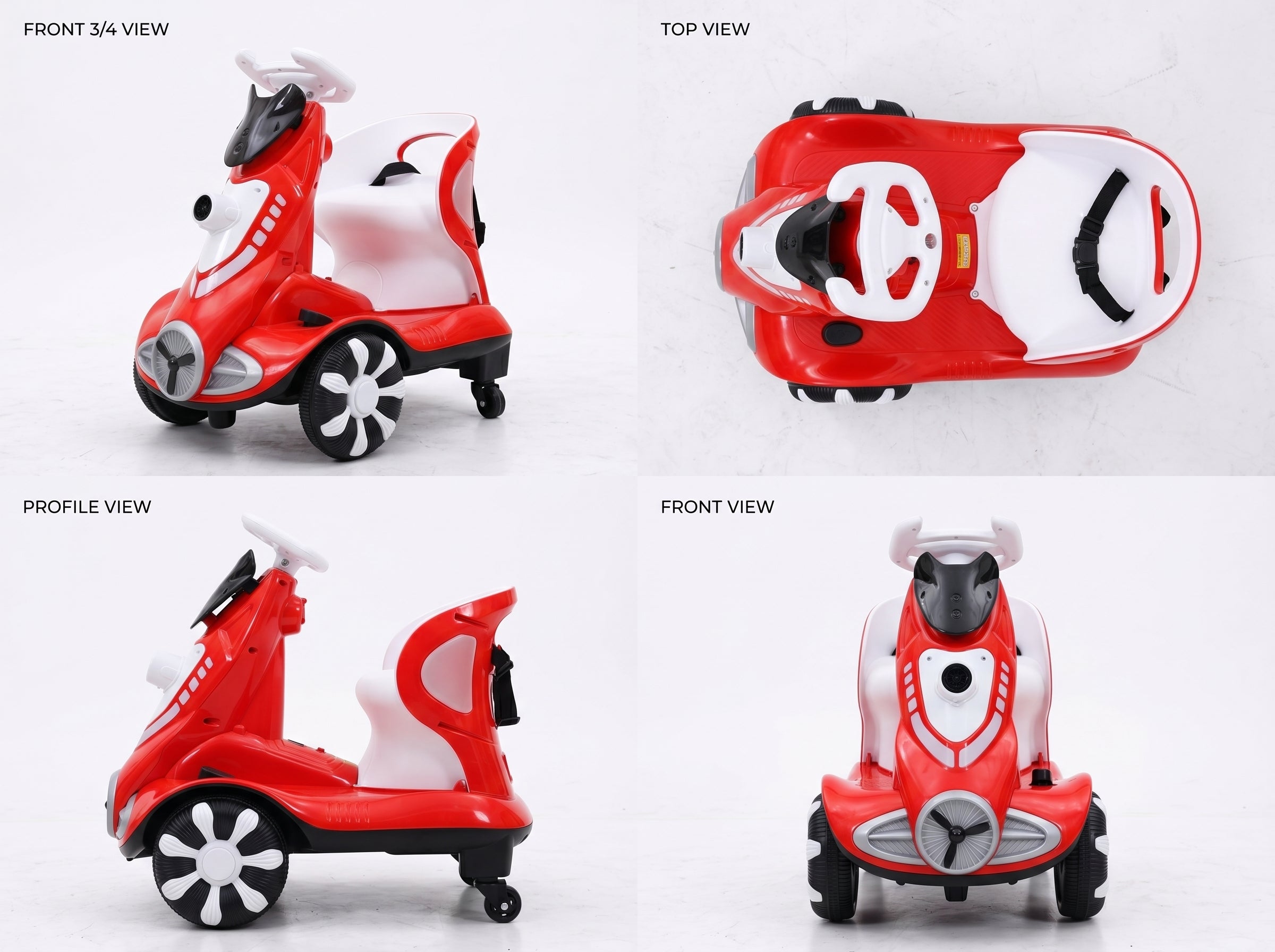 MiniCruze™ Kids Ride-On Scooter – Matte Red