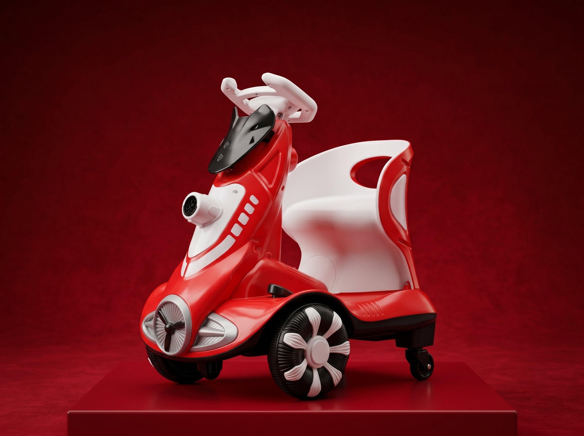 MiniCruze™ Kids Ride-On Scooter – Matte Red