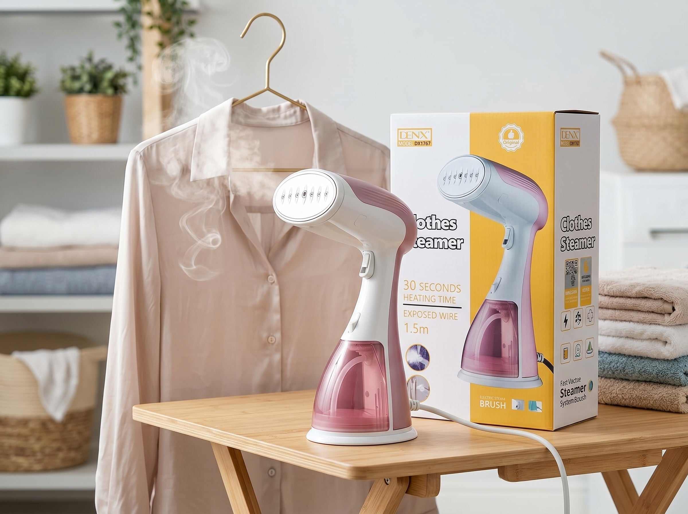 DENX DX1767 Clothes Steamer – Electric Steam Brush